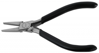 ESD Flat nose pliers BLACKline, 120 mm, short jaws, burnished, dissipative black dip insulation