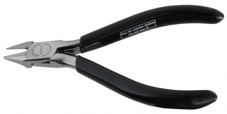 ESD Side cutters BLACKline, 120 mm, with slim pointed head, burnished, Flush, dissipative black dip insulation
