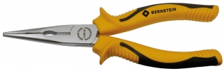 Telephone pliers, 160 mm, oval-pointed, with wire cutter, bicoloured hand guard