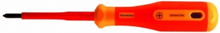 Cross-recess screwdriver, size 2, blade length 100 mm, bicoloured saftey insulation
