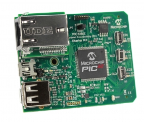 PIC32MZ Ethernet and USB Starter Kit; On board: PIC32MZ2048ECH144, 200MHz, 2MB Flash, 512KB RAM; Includes LAN8740 PHY Board ||  DISCONTINUED